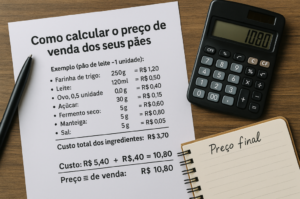 Como calcular o preço de venda dos seus pães.