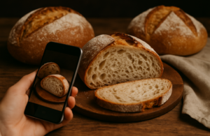 Fotos dos seus pães para redes sociais.