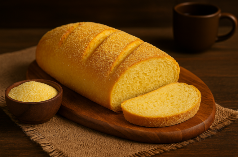 Receita de pão de milho.
